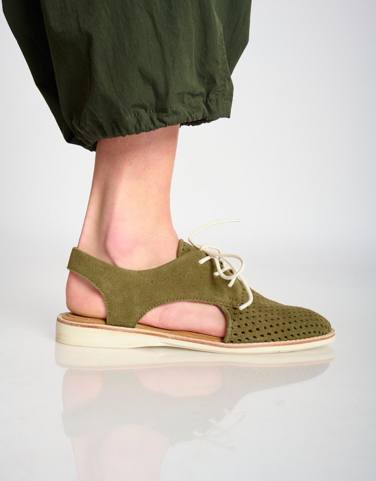 נעלי נשים - Rollie - סנדלי זמש SLINGBACK  PUNC - חאקי3