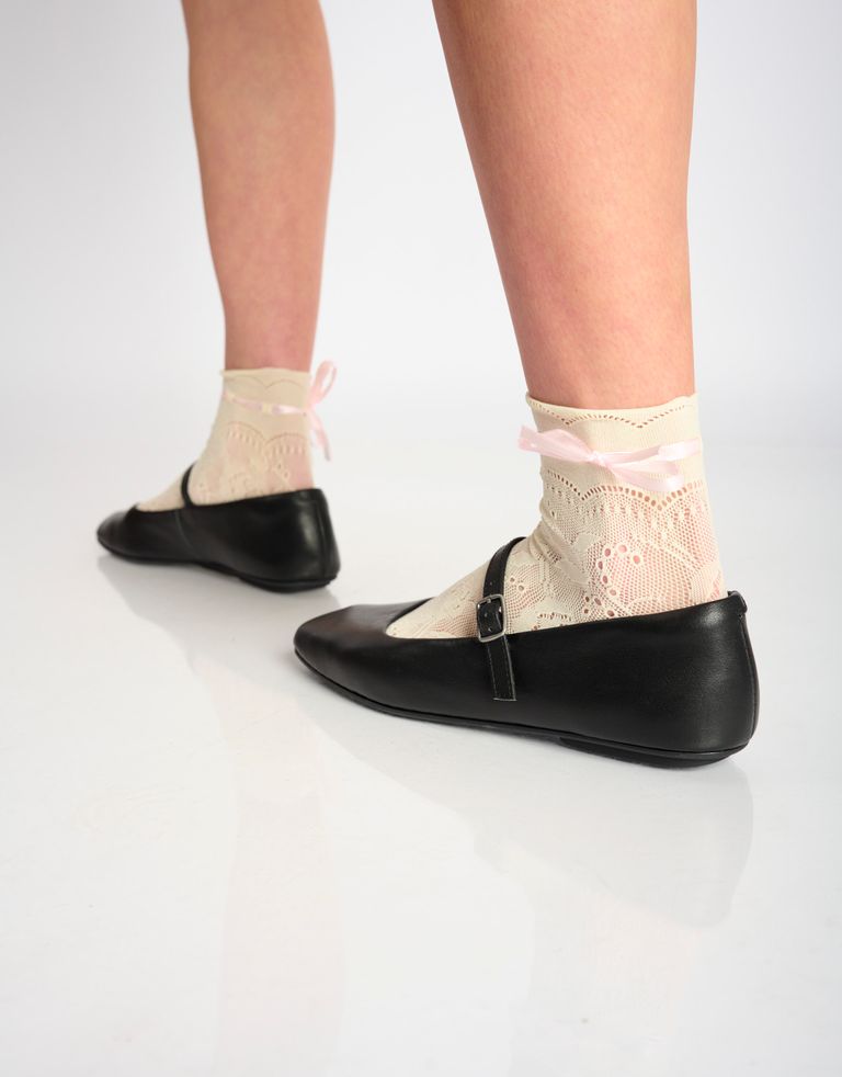 נעלי נשים - Rollie - נעלי BALLET SQUARE TOE - שחור4