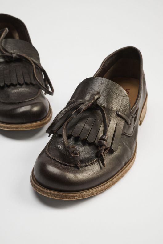 נעלי גברים - A.S. 98 - נעלי מוקסין CALIFORNIA - חום כהה