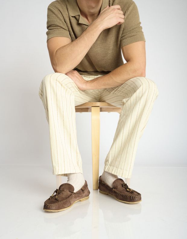 נעלי גברים - A.S. 98 - נעלי מוקסין TOWN - חום כהה