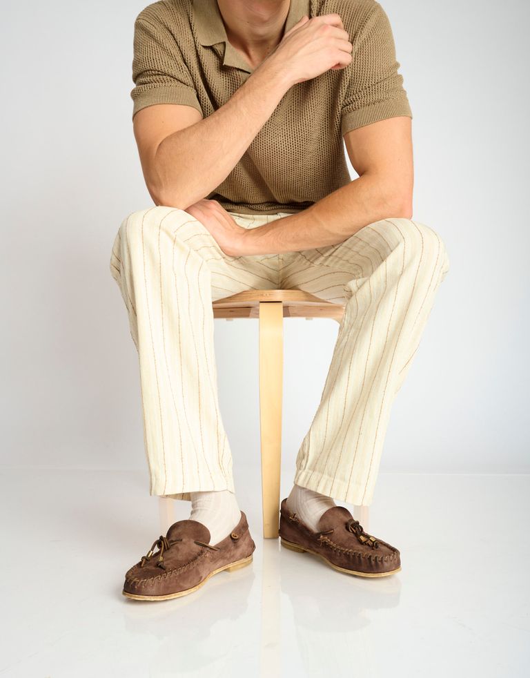 נעלי גברים - A.S. 98 - נעלי מוקסין TOWN - חום כהה1