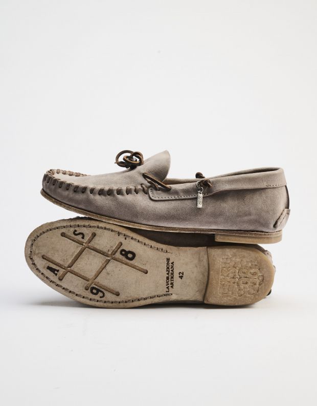 נעלי גברים - A.S. 98 - נעלי מוקסין TOWN - אפור