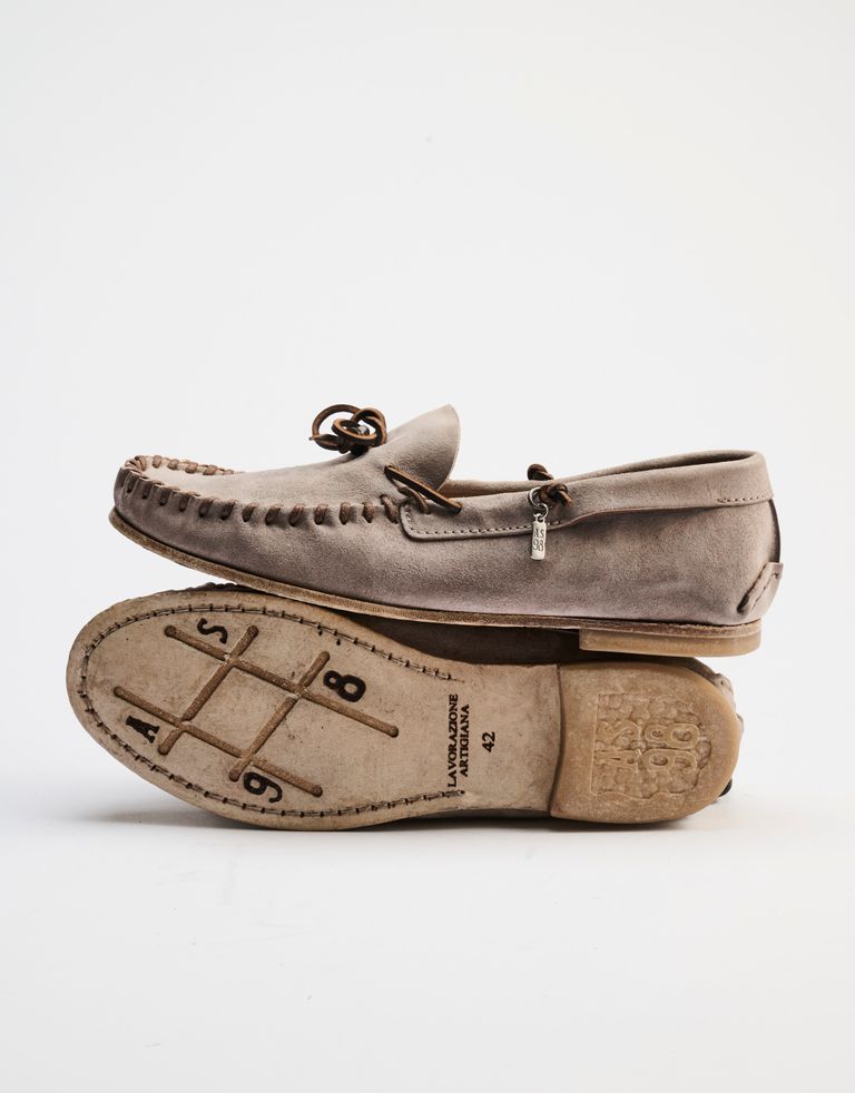 נעלי גברים - A.S. 98 - נעלי מוקסין TOWN - אפור1