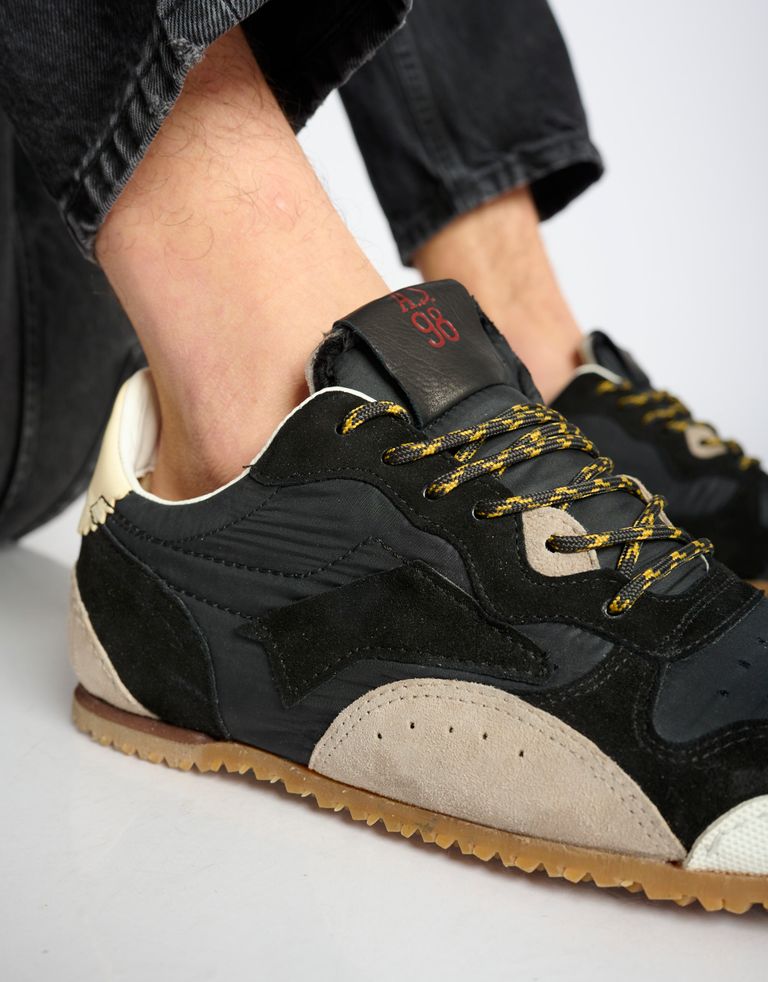 נעלי גברים - A.S. 98 - סניקרס  עור - שחור1