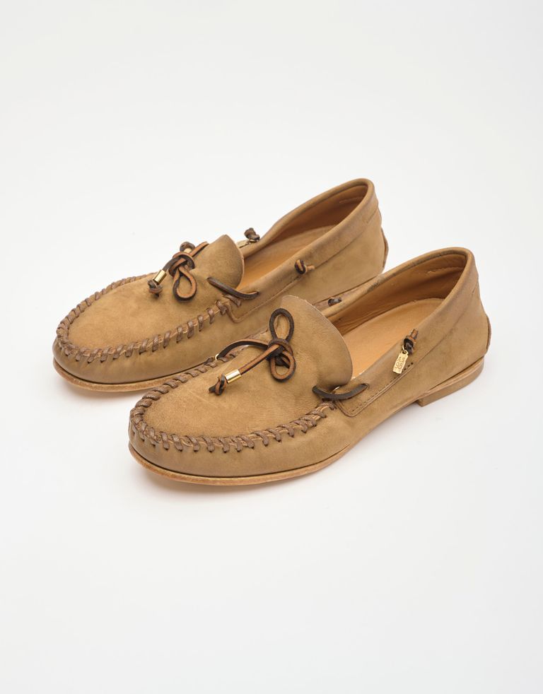 נעלי גברים - A.S. 98 - נעלי מוקסין TOWN - בז'1