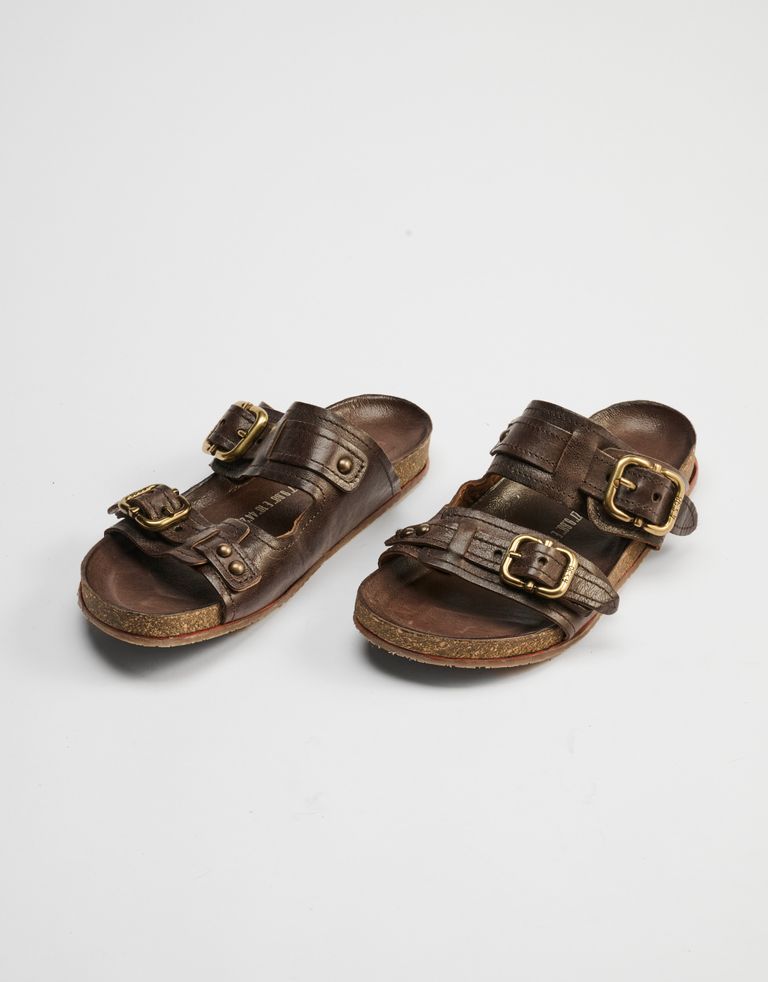 נעלי גברים - A.S. 98 - כפכפי שתי רצועות COM - חום כהה2