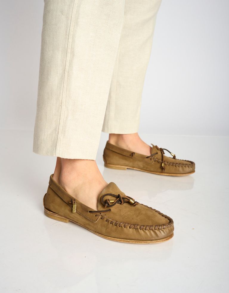 נעלי גברים - A.S. 98 - נעלי מוקסין TOWN - בז'4