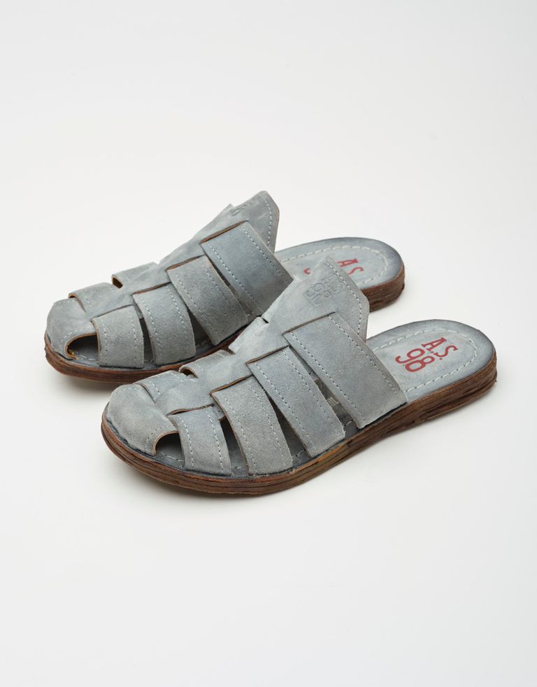 נעלי נשים - A.S. 98 - כפכפים שטוחים RAMOS - תכלת1