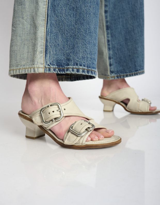 נעלי נשים - A.S. 98 - כפכפים עם עקב BREAK - אפור בהיר