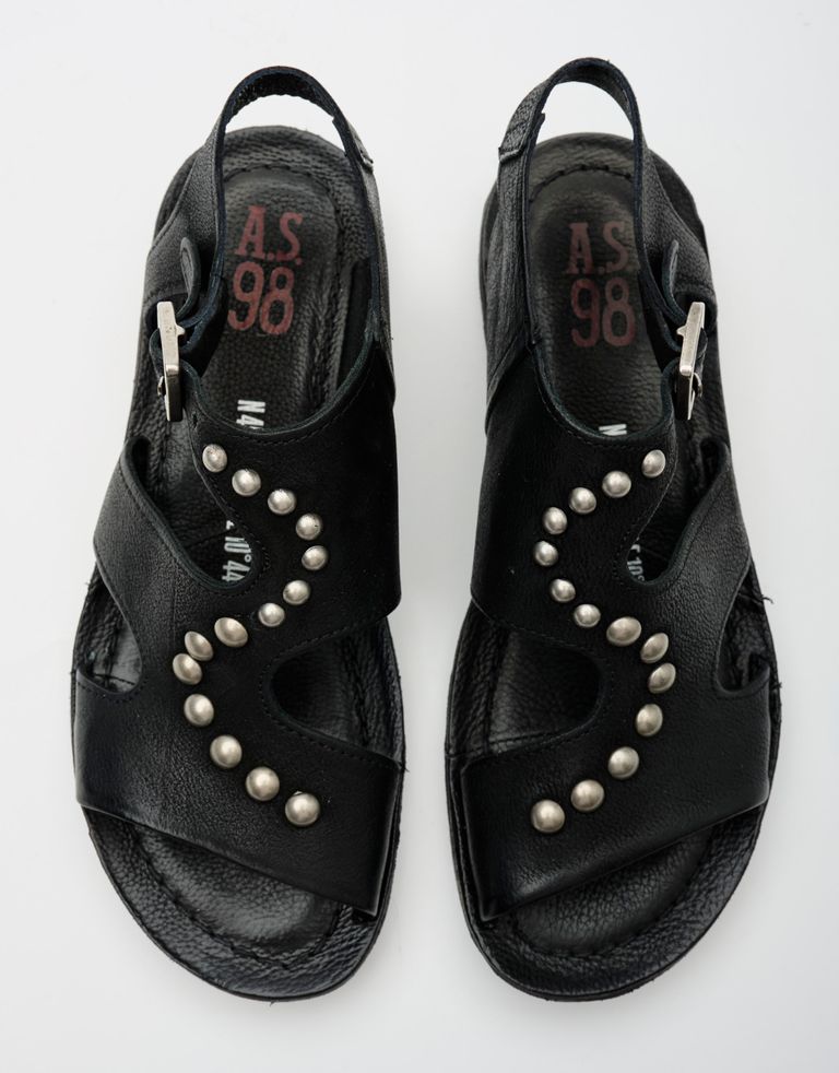 נעלי נשים - A.S. 98 - סנדלים עם נטים RAMOS - שחור1