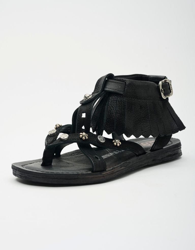 נעלי נשים - A.S. 98 - סנדלים RAMOS פרנזים - שחור1