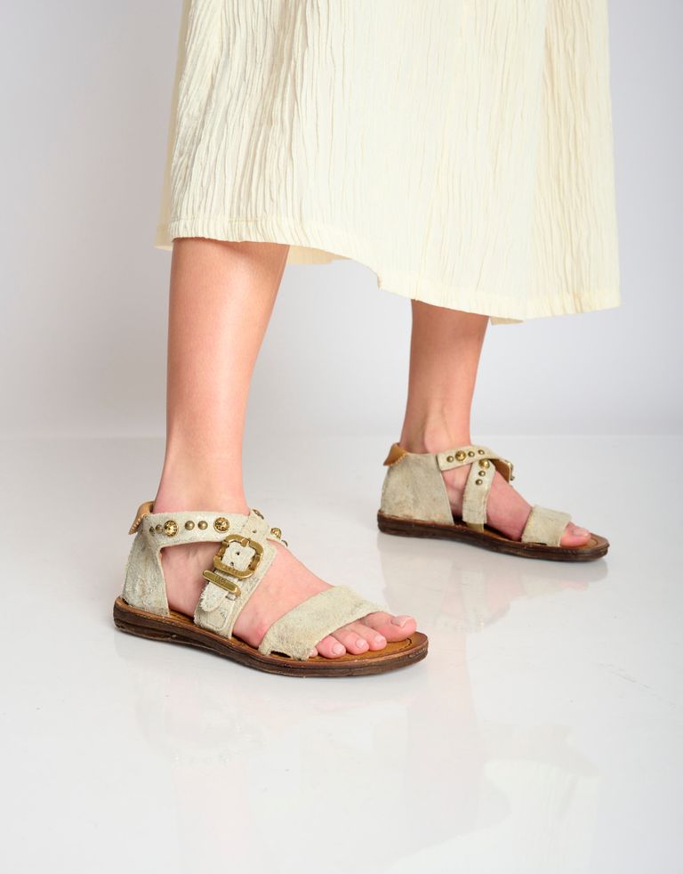 נעלי נשים - A.S. 98 - סנדלים RAMOS ניטים - בז'1