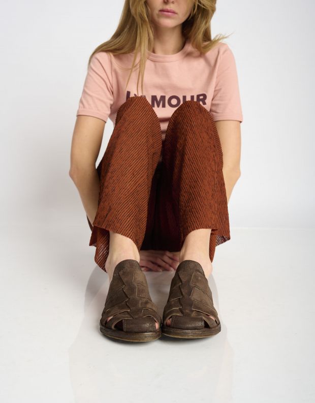 נעלי נשים - A.S. 98 - כפכפים שטוחים RAMOS - חום כהה