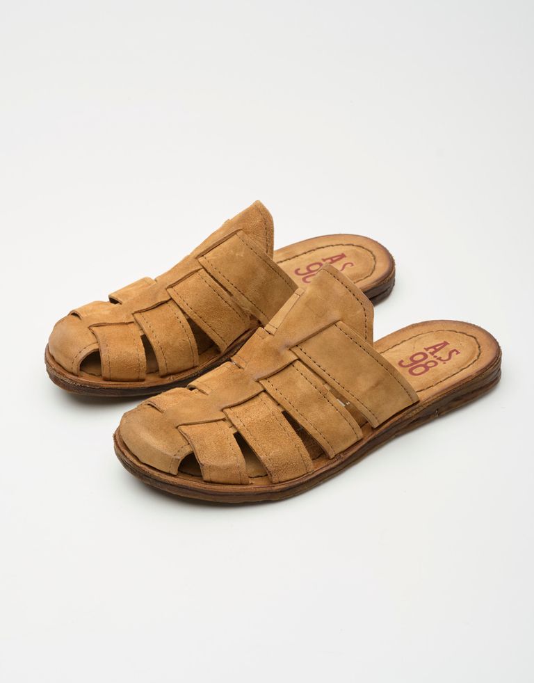 נעלי נשים - A.S. 98 - כפכפים שטוחים RAMOS - חום בהיר2