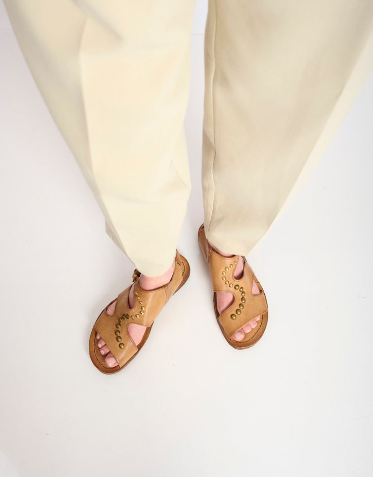 נעלי נשים - A.S. 98 - סנדלים עם נטים RAMOS - חום בהיר3