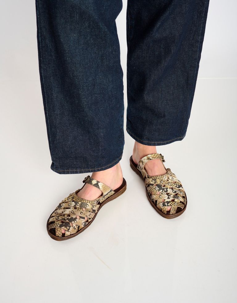 נעלי נשים - A.S. 98 - כפכפים RAMOS - חום נחש3