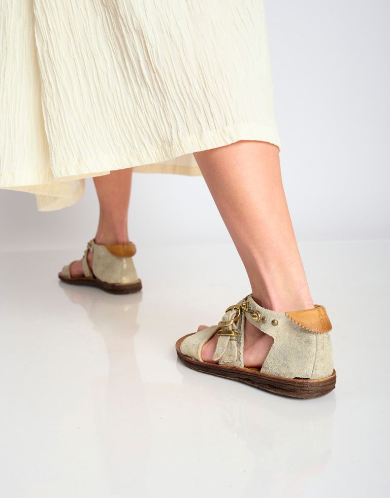 נעלי נשים - A.S. 98 - סנדלים RAMOS ניטים - בז'4