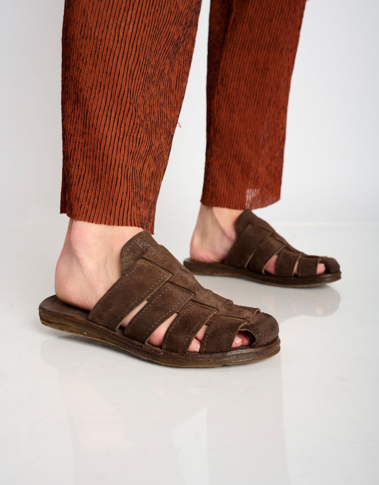 נעלי נשים - A.S. 98 - כפכפים שטוחים RAMOS - חום כהה3