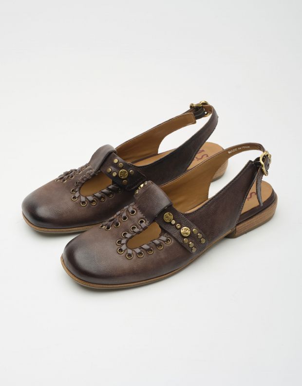 נעלי נשים - A.S. 98 - סנדלים שטוחים ZANNA - חום כהה