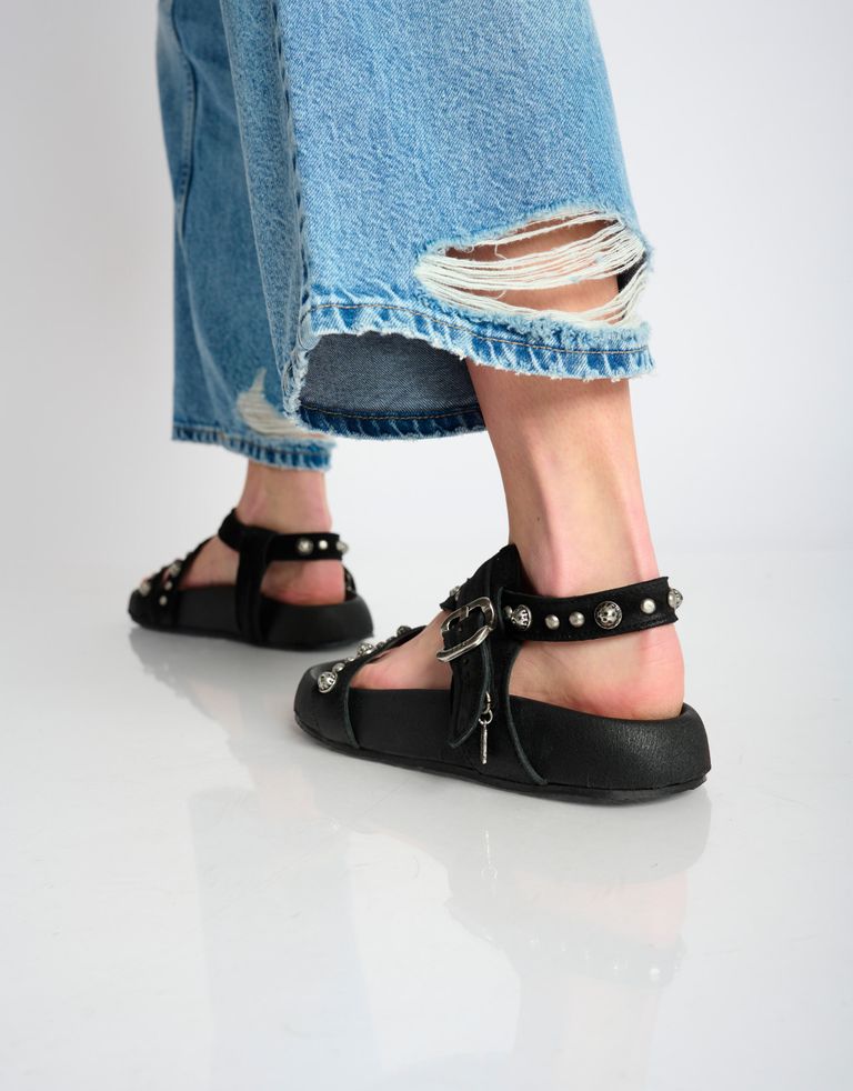 נעלי נשים - A.S. 98 - סנדלי רצועות וניטים VANCE - שחור4