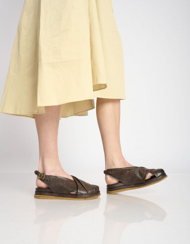 נעלי נשים - A.S. 98 - סנדלים  SPOON X - חום כהה