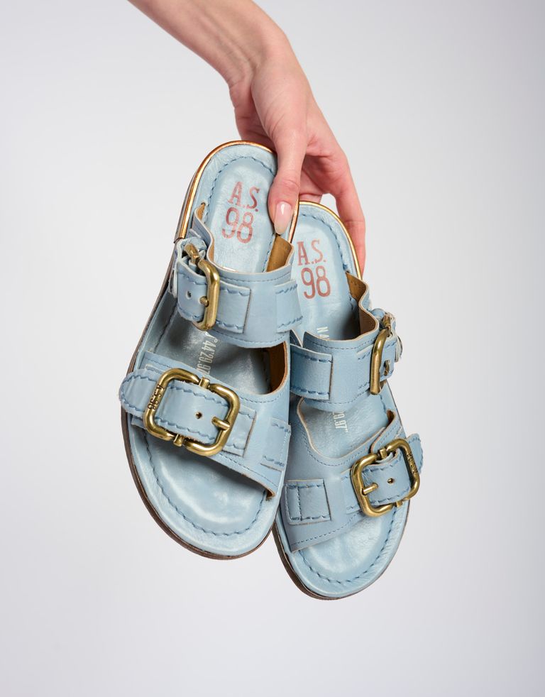 נעלי נשים - A.S. 98 - כפכפים שטוחים GOLDYOU - תכלת1