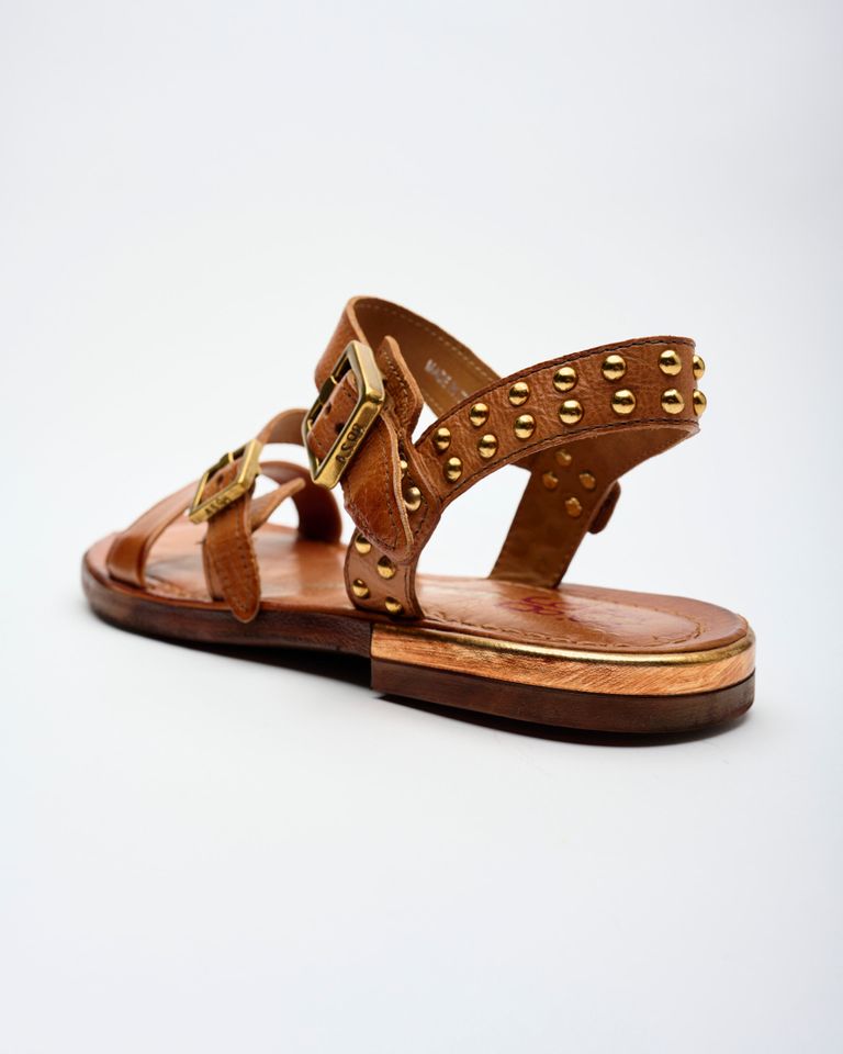 נעלי נשים - A.S. 98 - סנדלי רצעות ואבזמים GOLDY - קאמל1