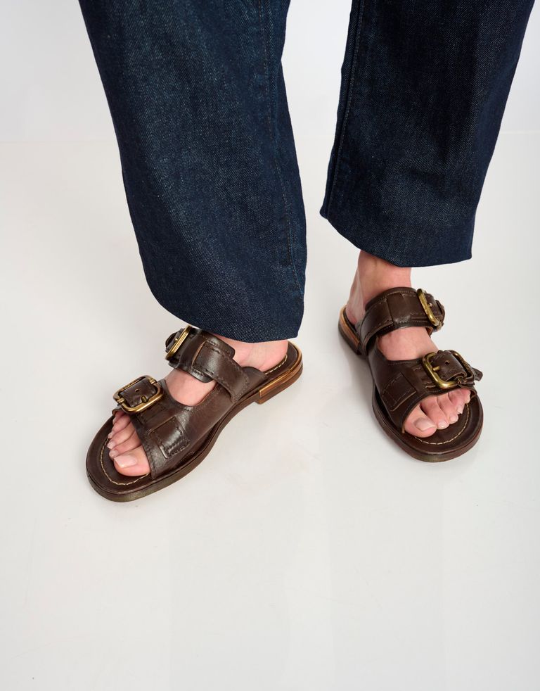 נעלי נשים - A.S. 98 - כפכפים שטוחים GOLDYOU - חום כהה2