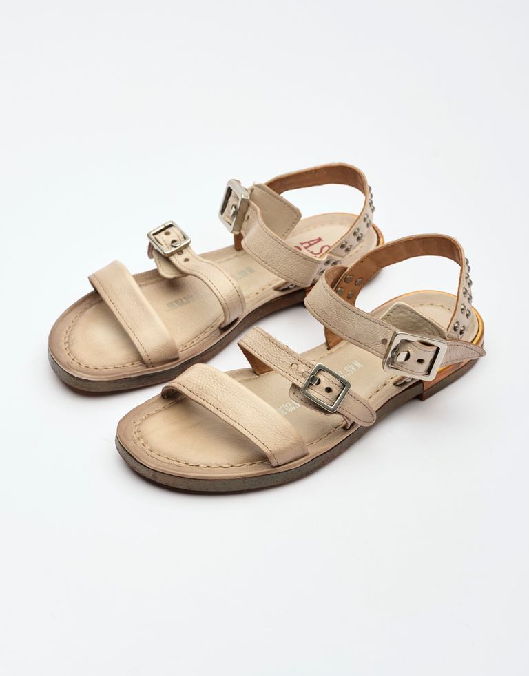 נעלי נשים - A.S. 98 - סנדלי רצעות ואבזמים GOLDY - אפור בהיר2