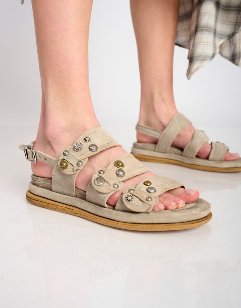 נעלי נשים - A.S. 98 - סנדלי רצועות וניטים SPOON - אפור2