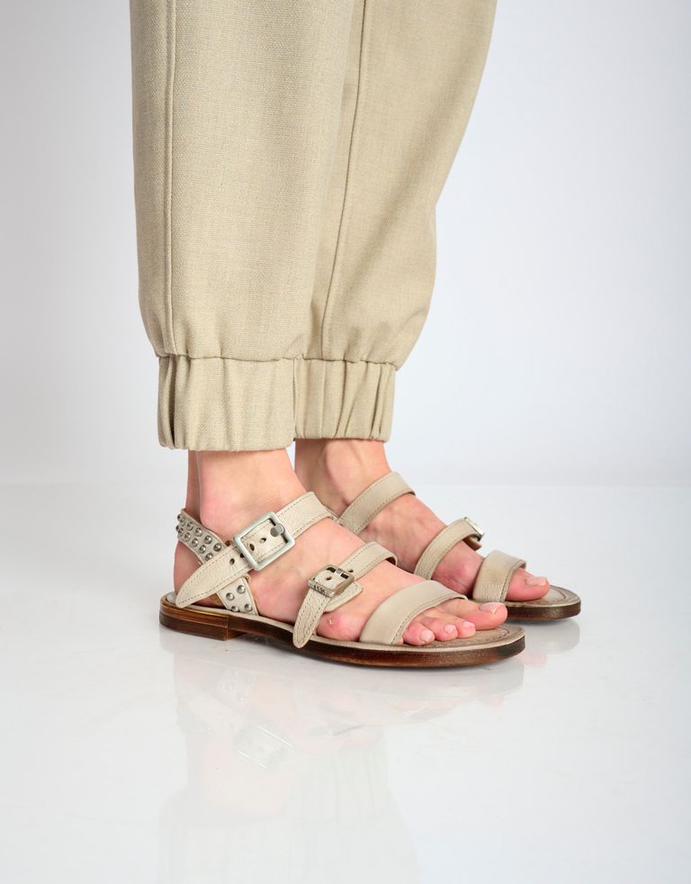 נעלי נשים - A.S. 98 - סנדלי רצעות ואבזמים GOLDY - אפור בהיר3