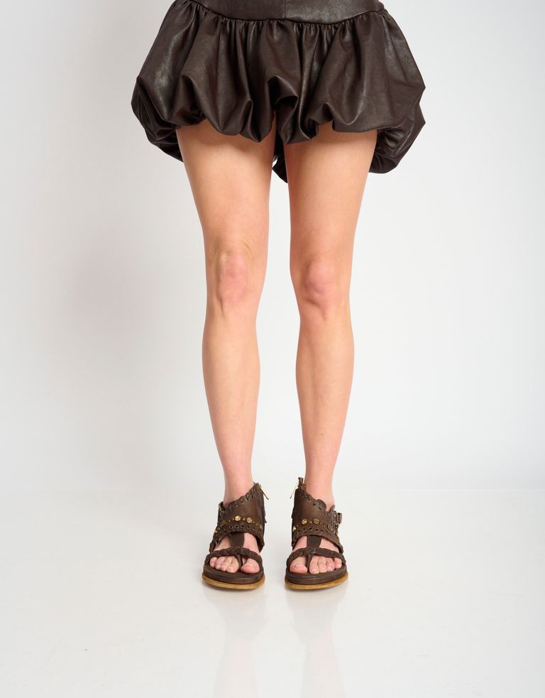 נעלי נשים - A.S. 98 - סנדלים עם ניטים SPOON - חום4