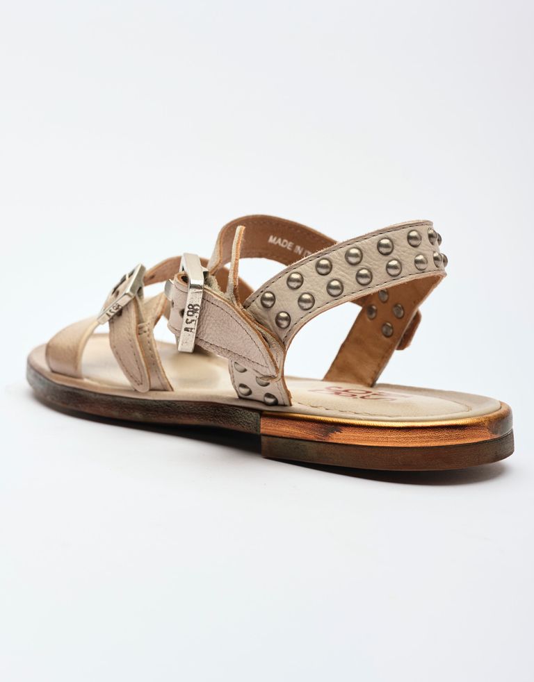 נעלי נשים - A.S. 98 - סנדלי רצעות ואבזמים GOLDY - אפור בהיר4