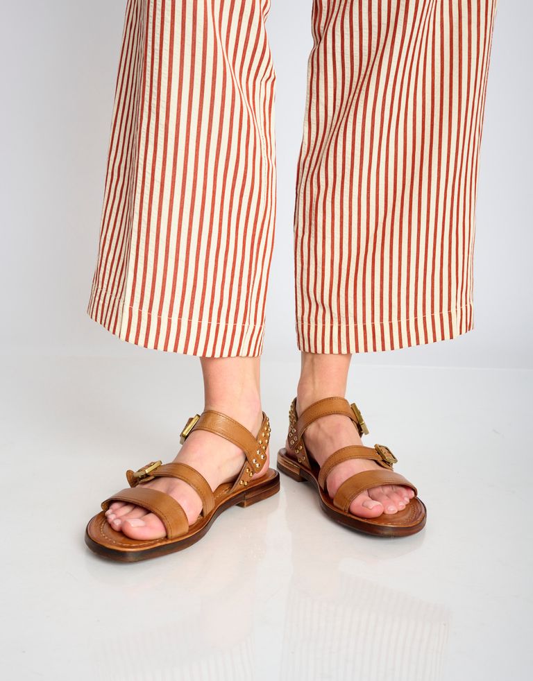 נעלי נשים - A.S. 98 - סנדלי רצעות ואבזמים GOLDY - קאמל4