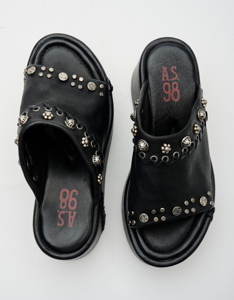 נעלי נשים - A.S. 98 - כפכפי פלטפורמה MANOLA - שחור4