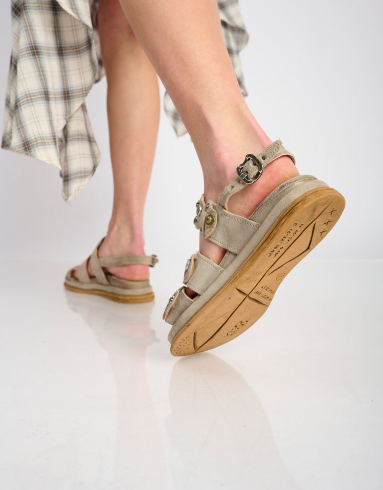 נעלי נשים - A.S. 98 - סנדלי רצועות וניטים SPOON - אפור4