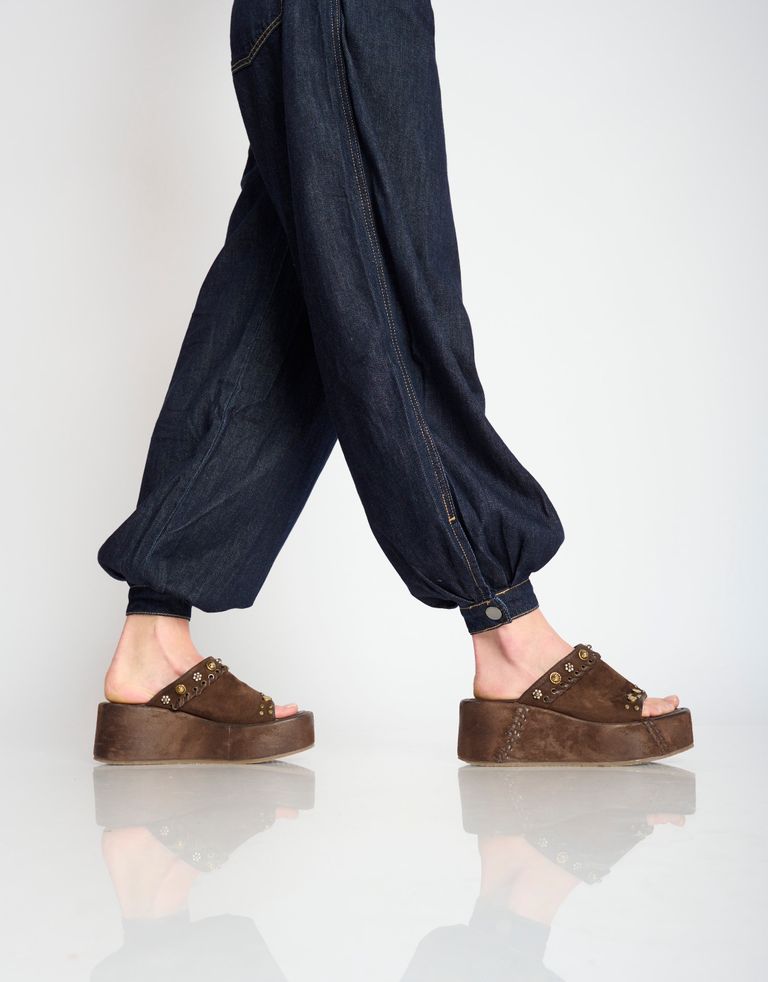 נעלי נשים - A.S. 98 - כפכפי פלטפורמה MANOLA - חום כהה4