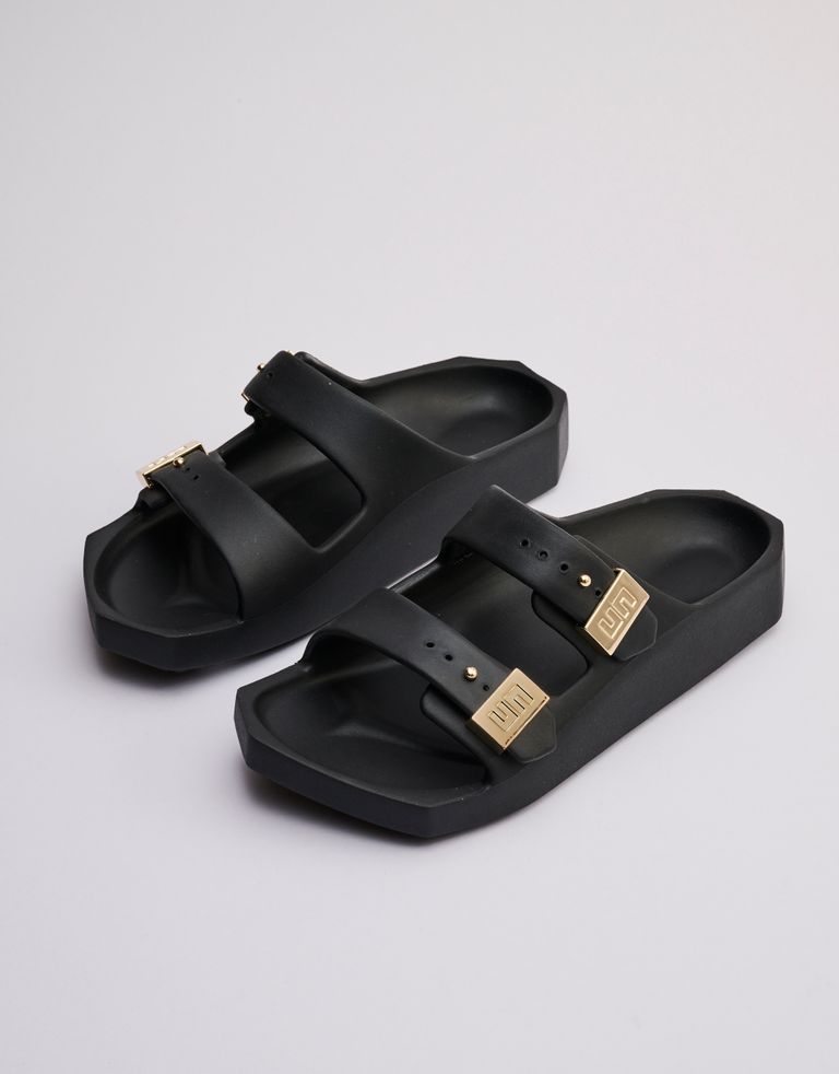 נעלי נשים - United Nude - כפכפים שטוחים MOSES - שחור   זהב3