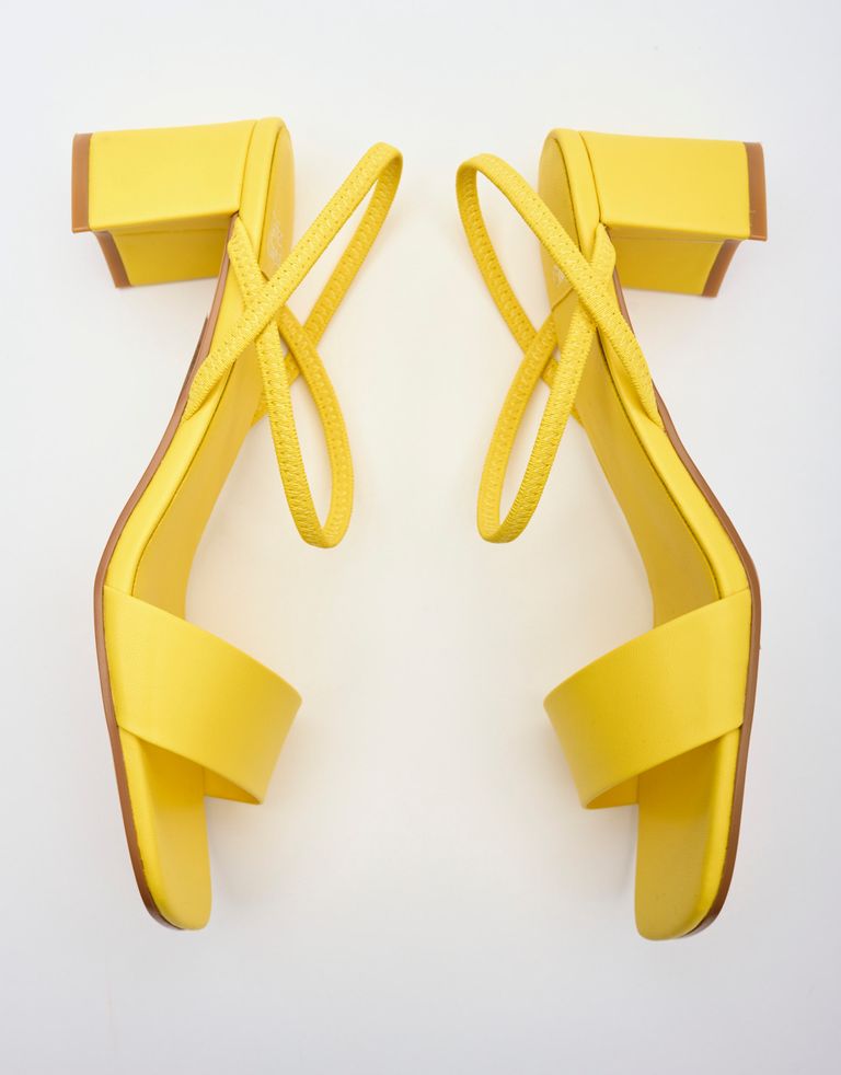 נעלי נשים - Jeffrey Campbell - סנדלי דמוי עור ADAPT - צהוב1