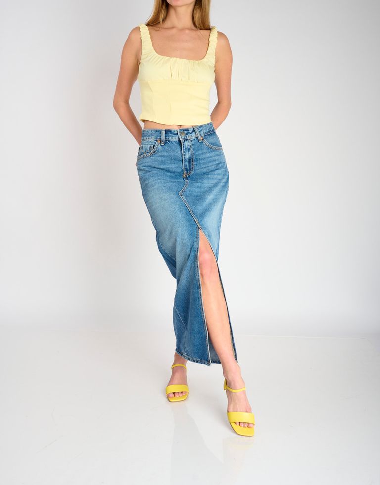 נעלי נשים - Jeffrey Campbell - סנדלי דמוי עור ADAPT - צהוב2