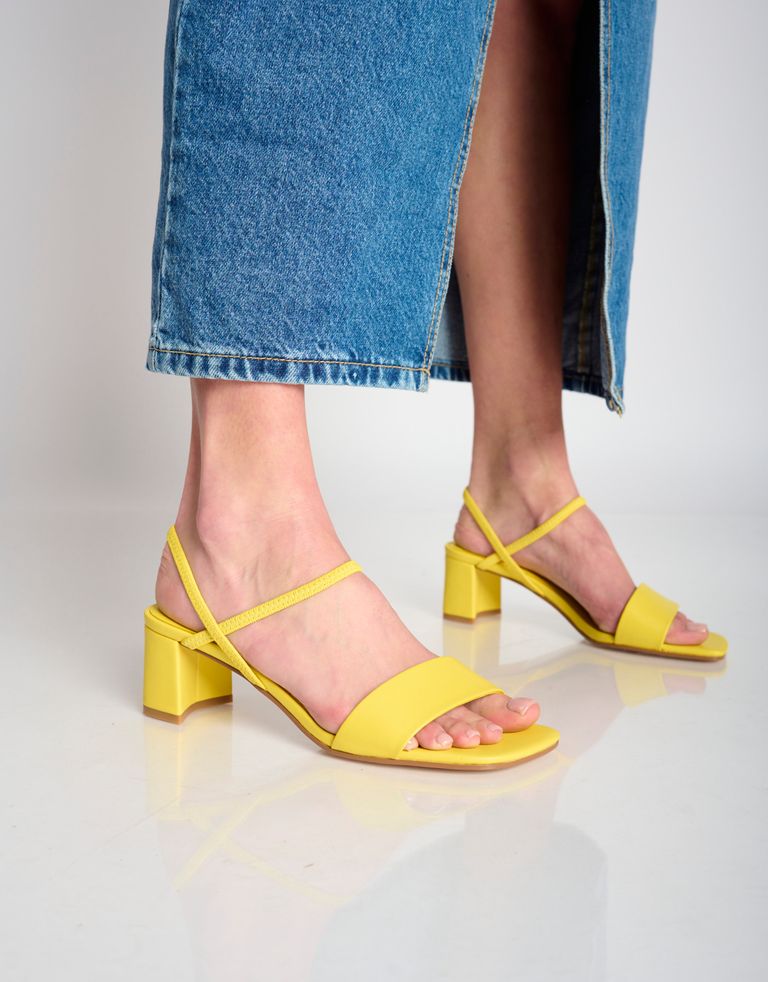 נעלי נשים - Jeffrey Campbell - סנדלי דמוי עור ADAPT - צהוב3