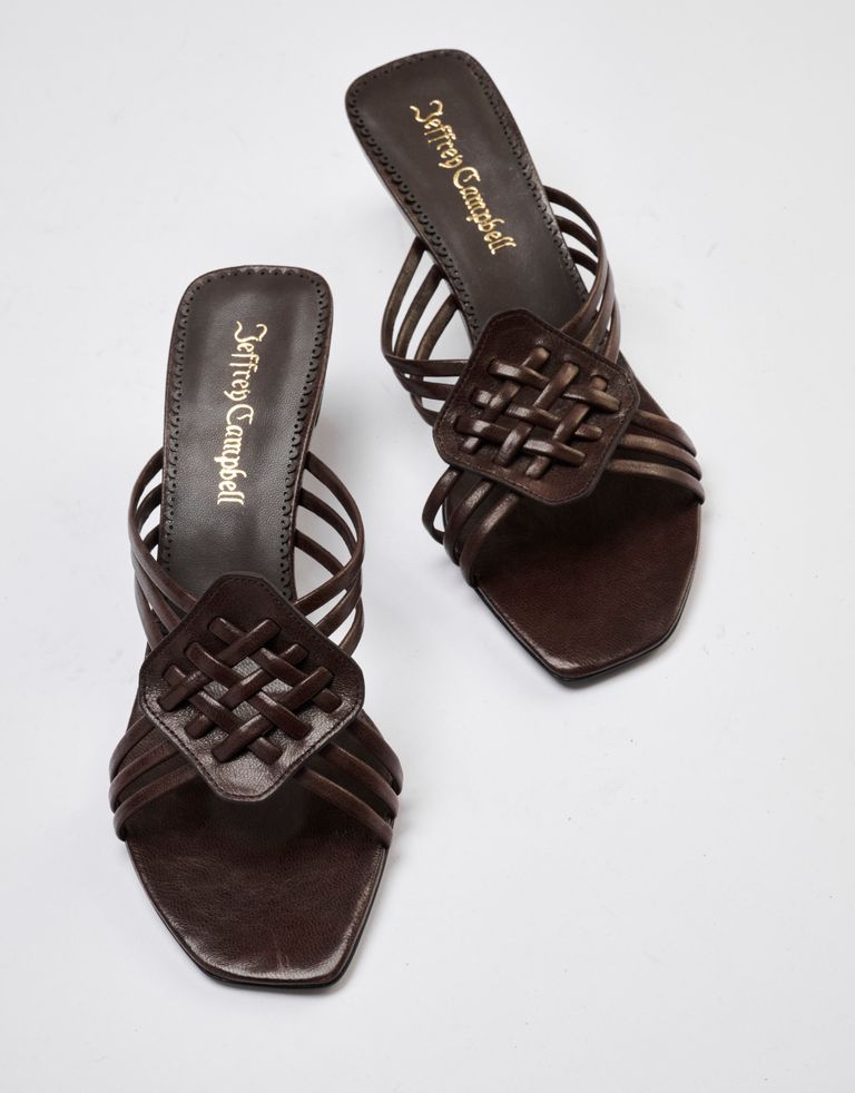 נעלי נשים - Jeffrey Campbell - כפכפי עקב AMENITY - חום3