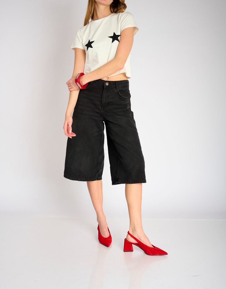 נעלי נשים - Jeffrey Campbell - נעלי סירה מזמש ANARCHIA - אדום1