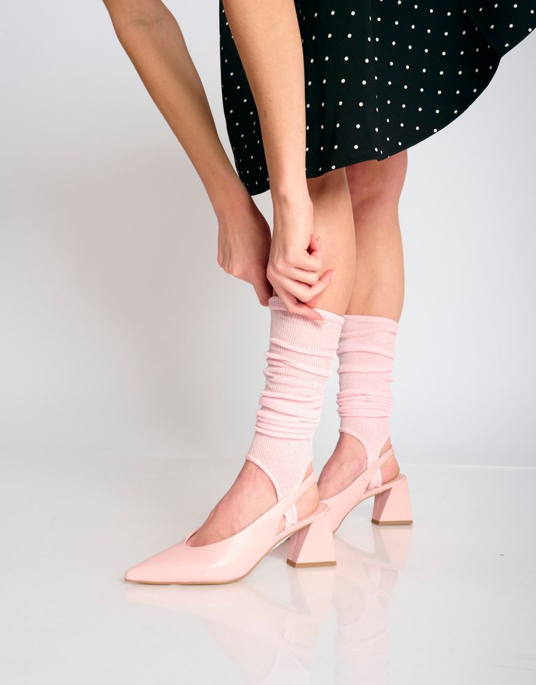 נעלי נשים - Jeffrey Campbell - נעלי סירה עם עקב ANARCHIA - ורוד2