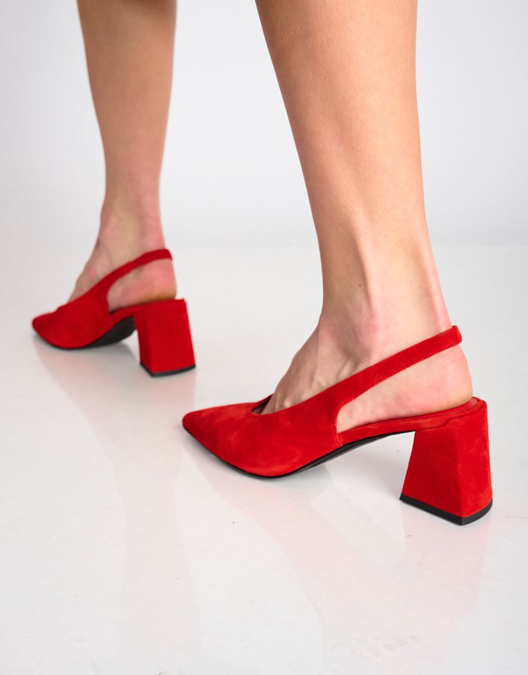 נעלי נשים - Jeffrey Campbell - נעלי סירה מזמש ANARCHIA - אדום4