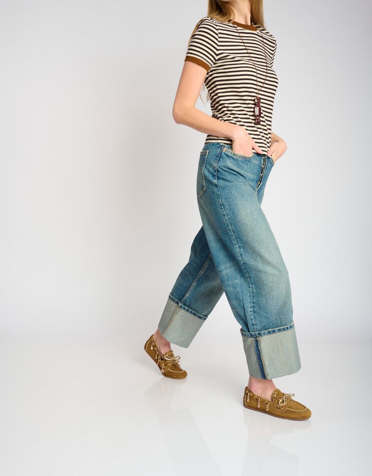 נעלי נשים - Jeffrey Campbell - מוקסינים BOAST קישוטים - חום2