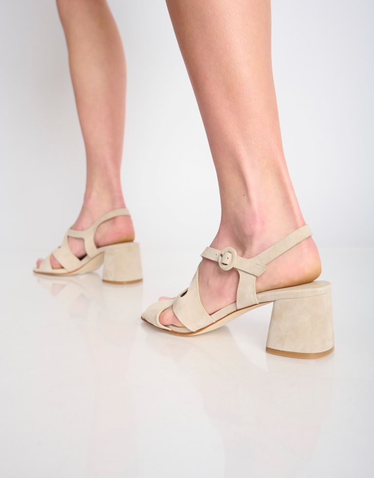 נעלי נשים - Jeffrey Campbell - סנדלי עקב RAYET - אפור בהיר3