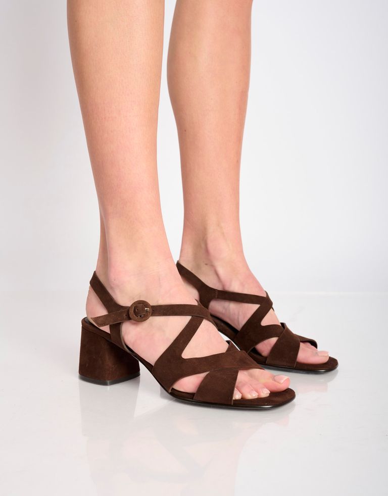 נעלי נשים - Jeffrey Campbell - סנדלי עקב RAYET - חום2