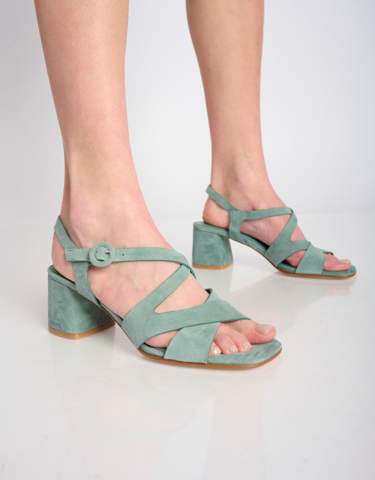 נעלי נשים - Jeffrey Campbell - סנדלי עקב RAYET - מנטה2