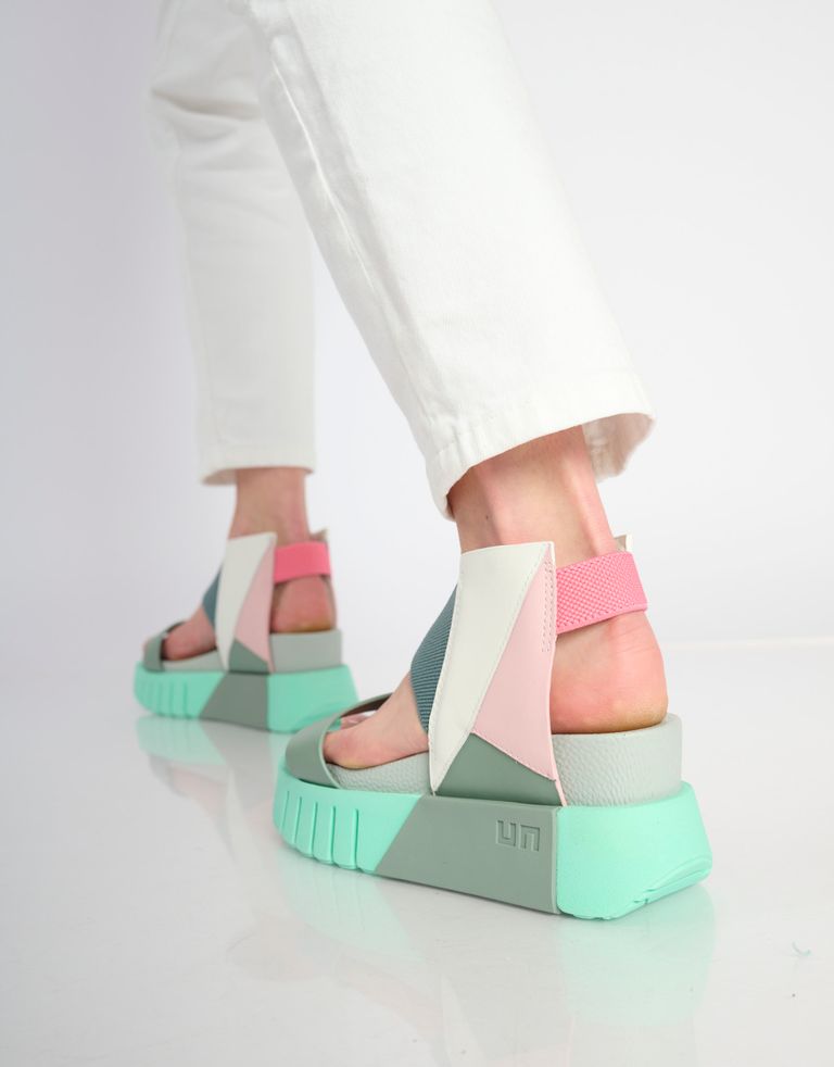 נעלי נשים - United Nude - סנדלים DELTA RUN 3D - ירוק   ורוד1